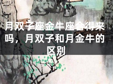 月双子座金牛座合得来吗，月双子和月金牛的区别