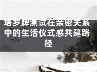 塔罗牌测试在亲密关系中的生活仪式感共建路径