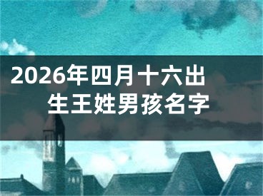 2026年四月十六出生王姓男孩名字