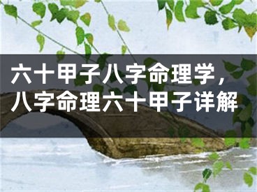 六十甲子八字命理学，八字命理六十甲子详解