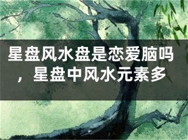 星盘风水盘是恋爱脑吗,星盘中风水元素多
