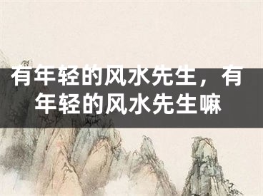 有年轻的风水先生,有年轻的风水先生嘛