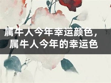 属牛人今年幸运颜色，属牛人今年的幸运色