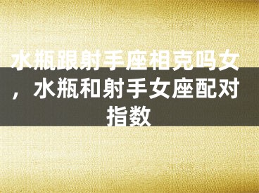 水瓶跟射手座相克吗女，水瓶和射手女座配对指数