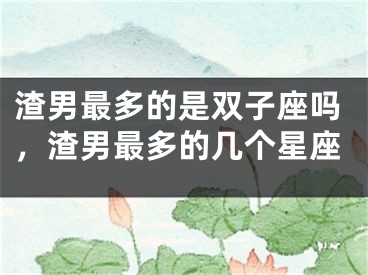 渣男最多的是双子座吗，渣男最多的几个星座