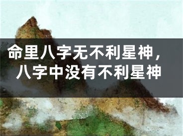 命里八字无不利星神，八字中没有不利星神