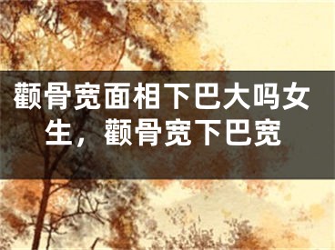 颧骨宽面相下巴大吗女生，颧骨宽下巴宽