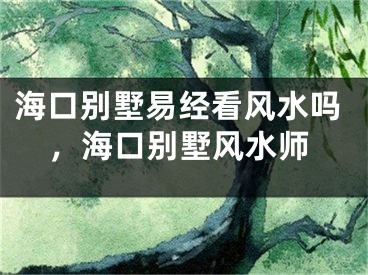 海口别墅易经看风水吗，海口别墅风水师