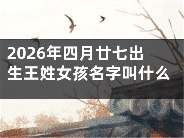 2026年四月廿七出生王姓女孩名字叫什么