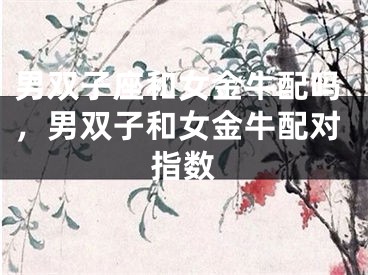 男双子座和女金牛配吗，男双子和女金牛配对指数
