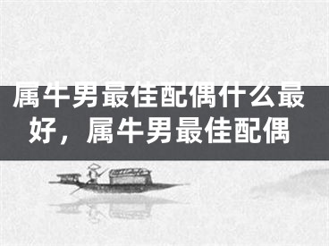 属牛男最佳配偶什么最好，属牛男最佳配偶