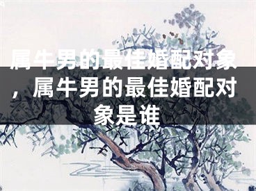 属牛男的最佳婚配对象，属牛男的最佳婚配对象是谁