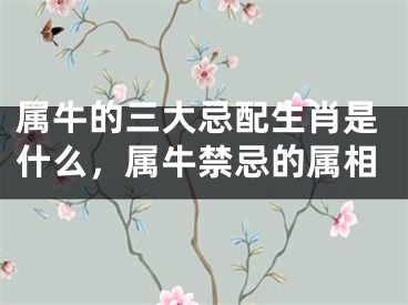 属牛的三大忌配生肖是什么，属牛禁忌的属相