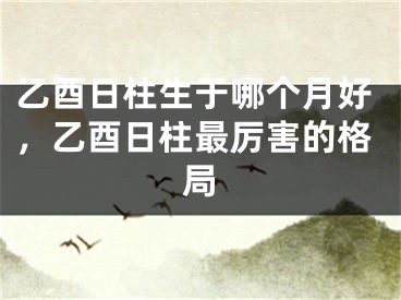 乙酉日柱生于哪个月好,乙酉日柱最厉害的格局