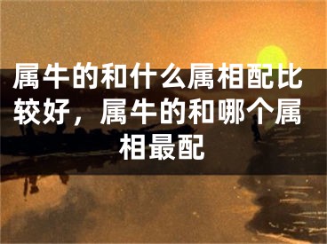 属牛的和什么属相配比较好，属牛的和哪个属相最配