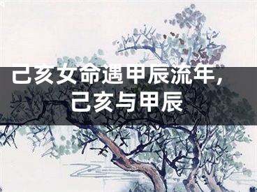 己亥女命遇甲辰流年,己亥与甲辰