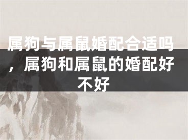 属狗与属鼠婚配合适吗，属狗和属鼠的婚配好不好