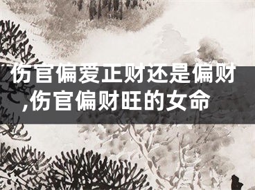 伤官偏爱正财还是偏财,伤官偏财旺的女命