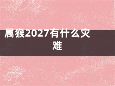属猴2027有什么灾难