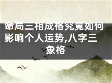 命局三相成格究竟如何影响个人运势,八字三象格
