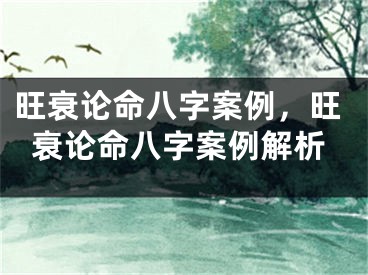 旺衰论命八字案例，旺衰论命八字案例解析