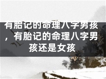 有胎记的命理八字男孩，有胎记的命理八字男孩还是女孩