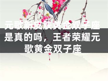 元歌新皮肤黄金双子座是真的吗，王者荣耀元歌黄金双子座