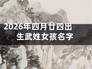 2026年四月廿四出生武姓女孩名字
