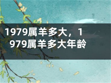 1979属羊多大，1979属羊多大年龄