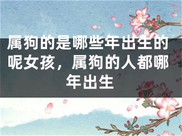 属狗的是哪些年出生的呢女孩，属狗的人都哪年出生