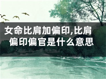 女命比肩加偏印,比肩偏印偏官是什么意思