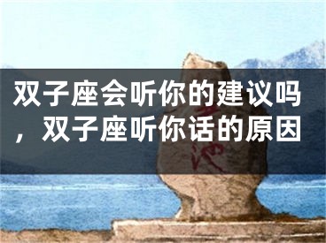 双子座会听你的建议吗，双子座听你话的原因