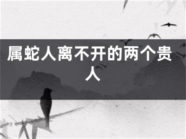 属蛇人离不开的两个贵人