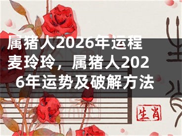 属猪人2026年运程麦玲玲，属猪人2026年运势及破解方法
