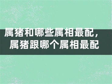 属猪和哪些属相最配，属猪跟哪个属相最配