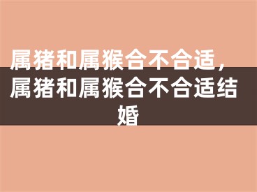属猪和属猴合不合适，属猪和属猴合不合适结婚