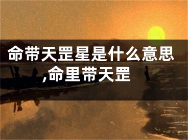 命带天罡星是什么意思,命里带天罡