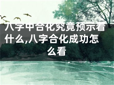 八字中合化究竟预示着什么,八字合化成功怎么看