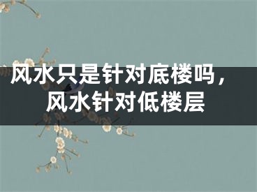 风水只是针对底楼吗，风水针对低楼层