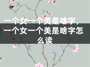 一个女一个美是啥字，一个女一个美是啥字怎么读