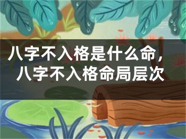八字不入格是什么命,八字不入格命局层次