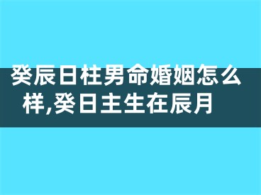 癸辰日柱男命婚姻怎么样,癸日主生在辰月