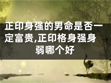 正印身强的男命是否一定富贵,正印格身强身弱哪个好