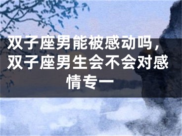 双子座男能被感动吗，双子座男生会不会对感情专一