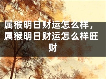 属猴明日财运怎么样，属猴明日财运怎么样旺财