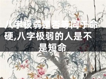 八字极弱是否等同于命硬,八字极弱的人是不是短命