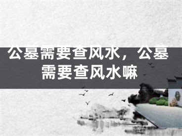 公墓需要查风水，公墓需要查风水嘛