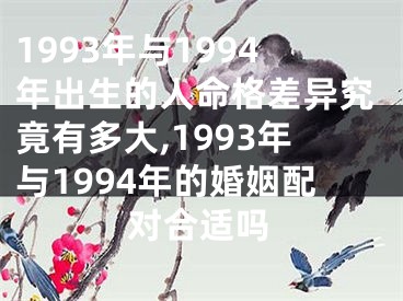 1993年与1994年出生的人命格差异究竟有多大,1993年与1994年的婚姻配对合适吗