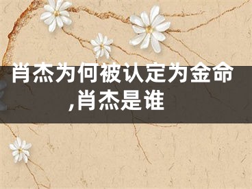 肖杰为何被认定为金命,肖杰是谁