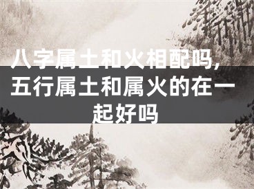 八字属土和火相配吗,五行属土和属火的在一起好吗